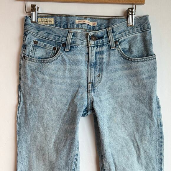 Levi's Premium Middy Ankle Bootcut Jeans Light Wash 100% Cotton Blue Denim Sz 25 - Picture 4 of 14
